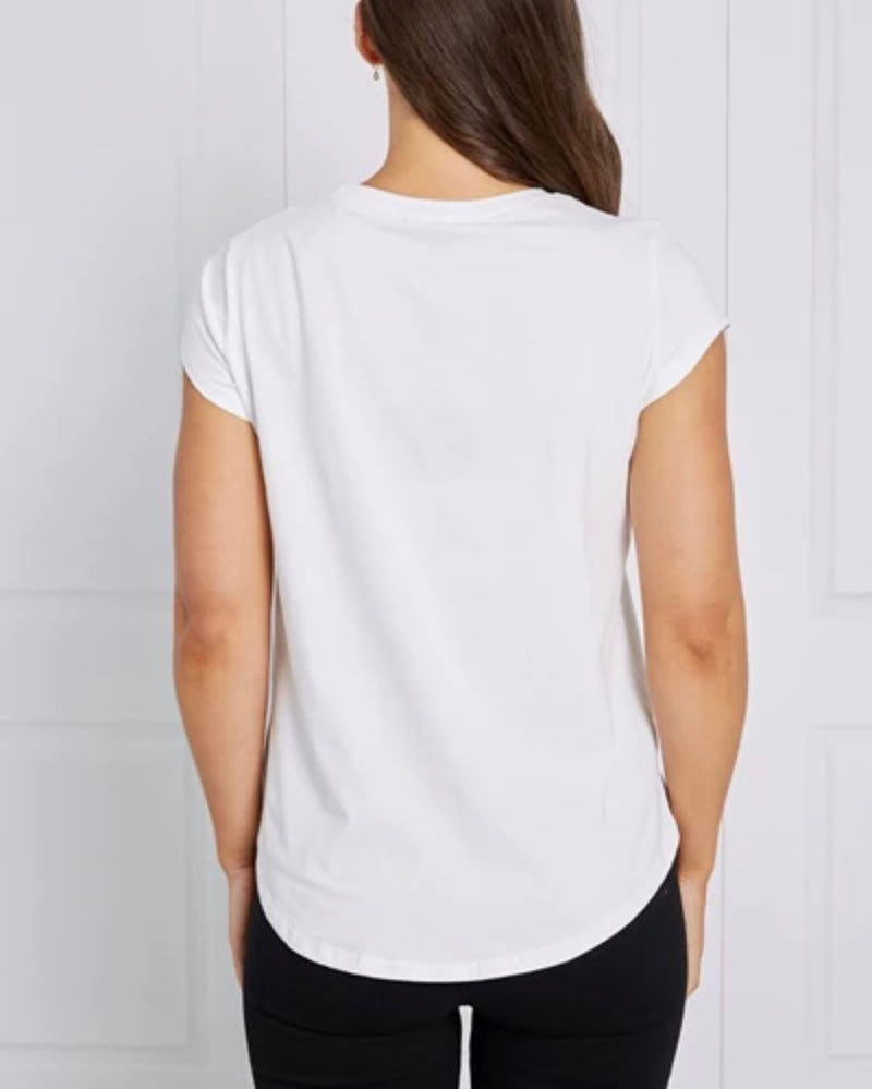 Coco Embellished Tee - White