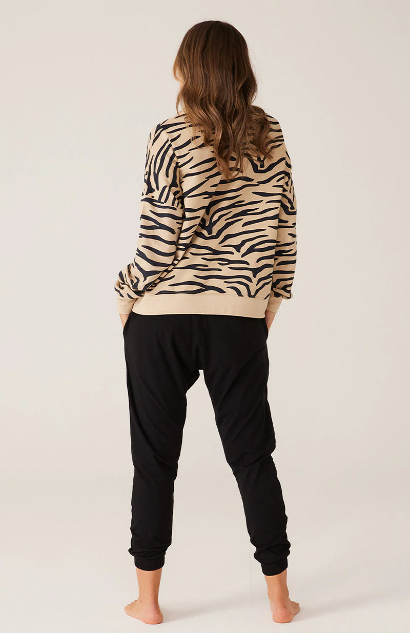 Izzy Sweater - Taupe Zebra